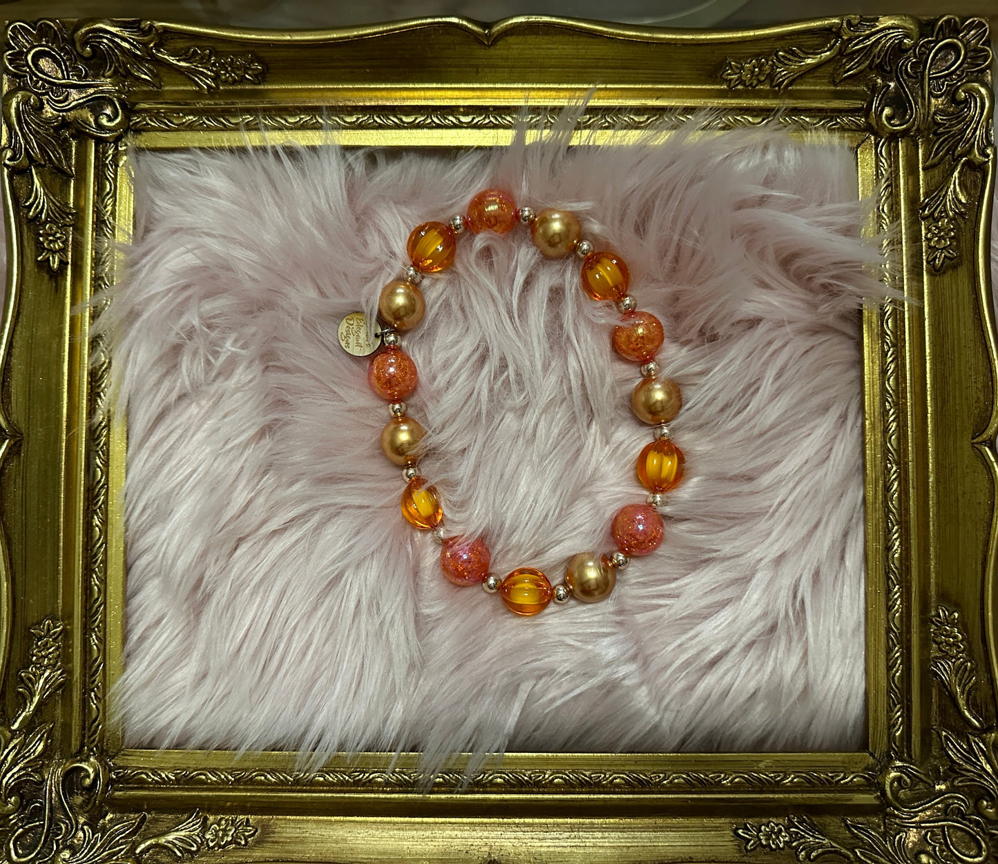 Gorgeous Apricot Sparkle Pearls Necklaces for Pets